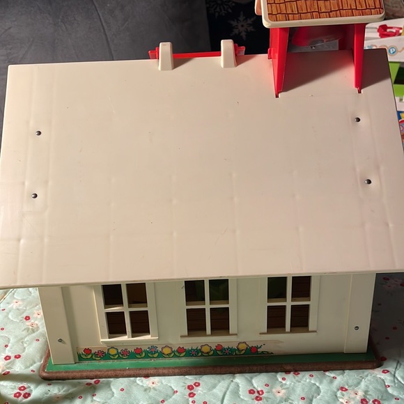 VINTAGE LITTLE PEOPLE SCHOOLHOUSE 1960s - Picture 7 of 15